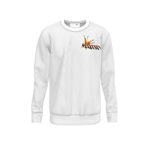 Load image into Gallery viewer, White long-sleeve men&#39;s sweatshirt
